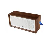 Denver BTS-210 WHITE Enceinte Bluetooth Portable 10W Bois Stéréo AUX USB MicroSD + Clé USB 32 Go