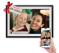 Denver Cadre Photo numérique Frameo WiFi 10,1 Pouces, 16 Go | Cadre photo numérique connecté, écran tactile IPS, calendrier numérique, 16 Go, microSD 64 Go