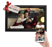 Denver Cadre Photo numérique Frameo WiFi 15,6 Pouces Full HD, Noir | Cadre photo numérique grand format, écran tactile Full HD, calendrier numérique, 16 Go
