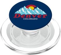 Denver City Colorado Drapeau Vintage avec Sommets de Montagne PopSockets PopGrip pour MagSafe