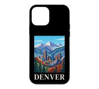 Denver Colorado Skyline Montagnes Art rétro Vintage Coque pour iPhone 12 Mini