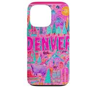 Denver Colorado Vibrant Voyage Collage Graphique Coque pour iPhone 13 Pro