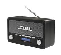 Denver Radio Portable Dab+ et FM avec Bluetooth, Gris Foncé | DAB+/FM, Bluetooth 5.0, AUX, écran LCD, réveil, 2 × 2 W et alimentation secteur ou 4 piles C