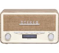 Denver Radio DAB-18LW – récepteur numérique Bluetooth DAB/FM – Marron, Blanc