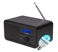 Denver DAB-30BLACK Radio portable 1W RMS - Personnel Numérique Noir, DAB + radio numérique, Fonctionne sur 230V ou piles