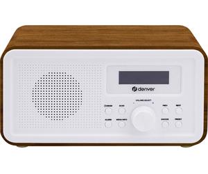 Denver DAB-30DW Dark Wood Radio de table DAB+, FM fonction réveil bois marron (satiné)