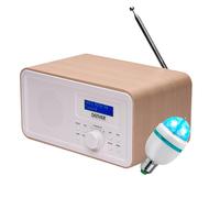 Denver DAB-30LIGHTWOOD Radio portable 1W RMS - Personnel Numérique, DAB + radio numérique, Fonctionne sur 230V ou piles