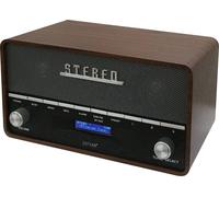 Denver DAB-36 Radio de table DAB+ Bluetooth, AUX, DAB+, FM Boîtier en bois véritable, fonction réveil bois