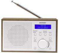 Denver DAB-46WHITE Internet Analogique et numérique Marron, Blanc
