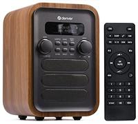 Denver DAB-48 Radio numérique Dab/Dab+ Bluetooth avec télécommande, Haut-Parleur Bluetooth, réveil Dab, Gris avec Grande télécommande