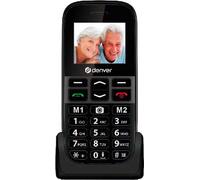 Denver Denver Seniors Téléphone portable - Grandes touches - Chargeur - Dual SIM - GSM - 2G - Simlock free - Touche SOS - BAS18500MEB - Noir