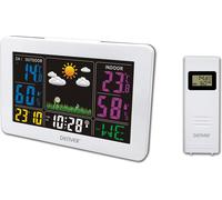 Denver Denver Station météo pour l'intérieur et l'extérieur - Station météo sans fil avec capteur extérieur - Affichage de l'heure radiocommandé - WS540 - Blanc