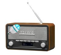 Denver Electronics DAB-18 Radio portable 2x2W - Personnel Analogique et numérique WOOD - Radios portables, DAB+,FM