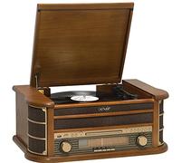 Lecteur de disques vinyles MCR-50MK3 Design rétro. Radio FM/AM, CD, Cassette. Haut-parleurs 5W. Fonction REC, Boîtier en Bois
