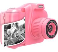 Denver KPC-1370 Caméra photo rose pour enfants avec fonction d'impression et lentille selfie - carte MicroSD 64 Go incluse