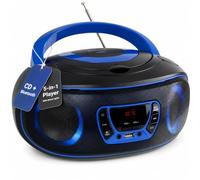 Denver Radio-CD MP3 Bluetooth LED LCD Bleu Noir/Bleu