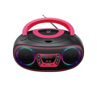 Denver TCL-212BT Radio-lecteur CD FM AUX, CD, USB, Bluetooth lumière d'ambiance rose