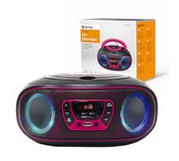 Denver TCL-212BT Radio-lecteur CD FM AUX, CD, USB, Bluetooth lumière d'ambiance rose