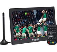 Denver LED1033 Téléviseur portable 10,1" - 1024 x 600 - Batterie 2 heures ou adaptateur voiture - Tuner DVB-T2 Freeview - HDMI - Stéréo