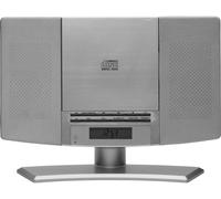 Denver MC-5220 Silver Chaîne stéréo CD, AUX, FM, avec télécommande, montage mural argent