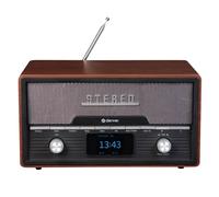 Denver Radio DAB lecteur CD MDA525DW – Style vintage, Bluetooth, 20 stations préréglées, DAB/FM/AUX