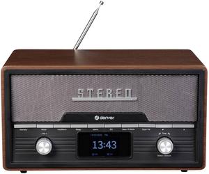 Denver MDA-525DW DARK WOOD Radio de table DAB+, FM bois marron (satiné)
