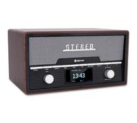 Denver MDA-525DW Micro-chaîne Dab+/FM avec CD, Bluetooth, USB, AUX, écran TFT, 2 x 5 W RMS, Bois foncé