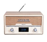 Denver Radio lecteur CD Radio vintage Bluetooth DAB/FM/AUX 20 stations préréglées Lightwood