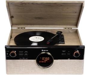 Denver MRD-180 Chaîne stéréo rétro DAB+, Bluetooth, CD, Cassette, Lecteur de disque, noir, bois