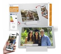 Denver PFF-1070W Cadre Photo numérique Wi-FI FRAMEO 10,1 Pouces, écran Tactile IPS 1280 x 800, mémoire 16 Go, Application iOS/Android, Blanc
