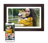 Denver PFF-1543DW Cadre Photo numérique Wi-FI FRAMEO 15,6 Pouces Full HD, écran Tactile IPS 1920 x 1080, mémoire 16 Go, Cadre Bois foncé