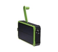 Denver Banque d'énergie PSO-10012 10000 mAh - solaire, USB-C, lampe, dynamo (LiPo) Noir/Vert clair
