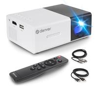 DENVER PR-1000 Mini vidéoprojecteur, prend en charge Full HD 1080p, projecteur LED portable avec HDMI, USB-C et MicroSD, projecteur Home Cinéma compact Taille d'écran 20-60"