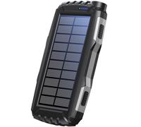 Denver PSO-20010 MK2 Batterie externe solaire 20000 mAh USB-C® anthracite lampe de poche, affichage du statut