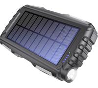 Denver PSO-20010 MK2 Batterie externe solaire 20000 mAh USB-C® anthracite lampe de poche, affichage du statut
