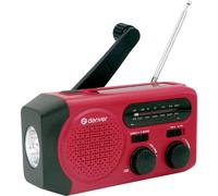 Denver Radio d'urgence SCR-2010 FM AM Li-ION 2000 mAh Portable Rouge/Noir