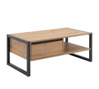 Finori Table basse Denver 55 Chêne artisanal et gris anthracite 441180