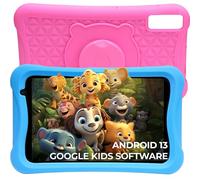 Denver Tablette Enfants 8 Pouces - Android 13 - Contrôle Parental - 4 Go RAM - 64 Go ROM - avec étui Antichoc (Bleu et Rose) - TIO80105K