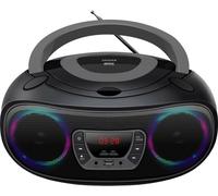 Denver Lecteur CD Portable TCL-212BTGREY – Boombox Bluetooth, Radio FM, MP3 USB, AUX, 4W Noir/Gris