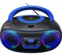 Denver TDB-212BT Boombox avec CD, Bluetooth, USB, AUX, radio DAB+/FM & lumière LED