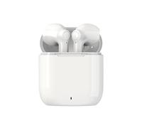 Denver TWE-39W True Wireless Écouteurs Intra-Auriculaires sans Fil avec Microphone, boîtier de Charge et 4,5 Heures d'autonomie, Bluetooth 5.0, Blanc