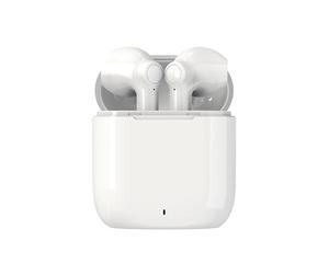 Denver TWE-39W True Wireless Écouteurs Intra-Auriculaires sans Fil avec Microphone, boîtier de Charge et 4,5 Heures d'autonomie, Bluetooth 5.0, Blanc