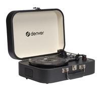 Denver VPL-130DGR Platine Vinyle Valise, Enregistrement USB vers PC, Haut-parleurs intégrés, Sortie RCA, Gris foncé