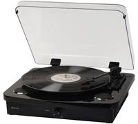 Tourne-Disque Vinyle Bluetooth Noir - DENVER VPL-230B - Platine avec Enceinte intégrée - 3 Vitesses 33/45/78 Tours - USB Enregistrement - Design rétro élégant