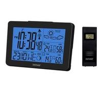 Denver Station météo WS-530BLACK. Thermomètre hygromètre numérique pour la mesure de la température et de l'humidité intérieure/extérieure. Fonction horloge et fonction réveil Noir Taille Unique