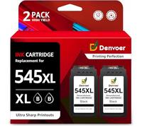 Denvoer Compatible pour Canon PIXMA PG-545XL 545 XL Noir Cartouches d'encre