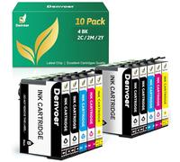 Denvoer Compatible pour Epson 405XL pour WF-3820 WF-3825 WF-4820 WF-4830 | Compatible pour Epson 405 pour WF-3820 WF-3825 WF-4820 WF-4830 WF-7835 WF-7840 WF-7830 WF-4825 WF-7310 WF3825 WF4820（10 Pack）