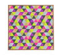 Deny Designs Bianca Décoration murale Motif océan de pyramide Vert Cadre en bambou. 12" x 12"