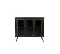 DENZA - Buffet industriel en acier noir vieilli Noir