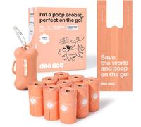 Deo Doo Lot de 9 rouleaux de sacs à déjections canines avec poignées, 108 pièces, de grandes tailles, anti-fuite et extra épais, pour promener les chiens de petite, moyenne et grande taille, litière